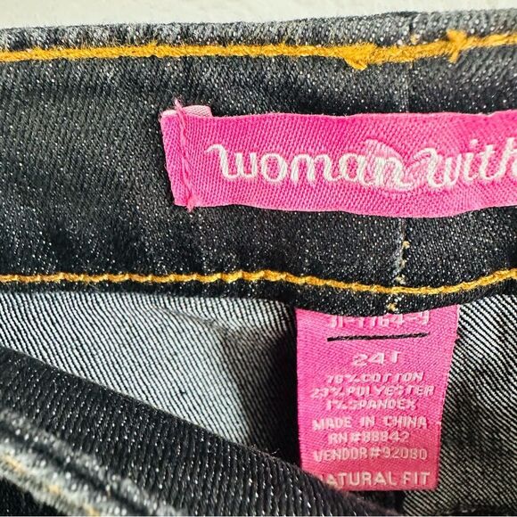 Woman Within Black Denim Jeans Size 24W Tall - Picture 2 of 3